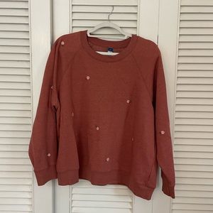 Old Navy Embroidered Rose Sweatshirt XL